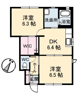 クレールナイトウ Ｂ棟の間取り