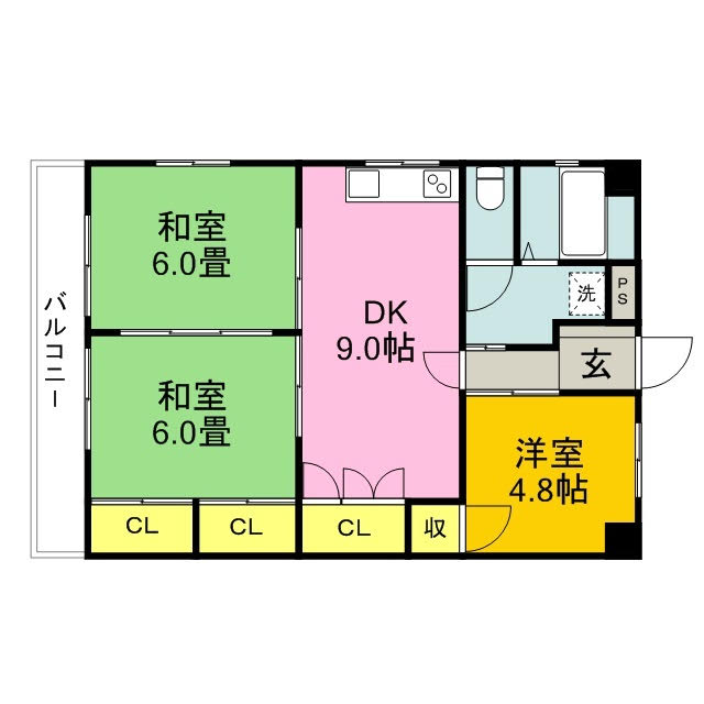 プレアール長門石の間取り