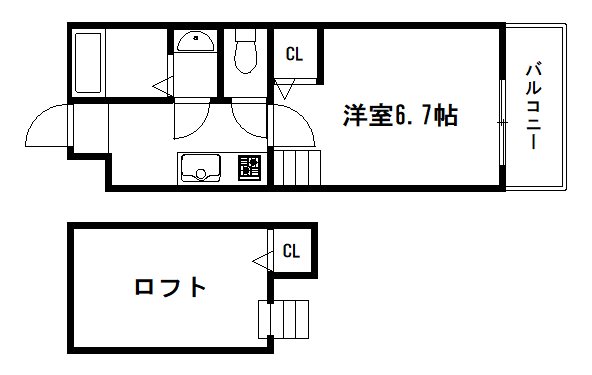 ロフティ大和の間取り