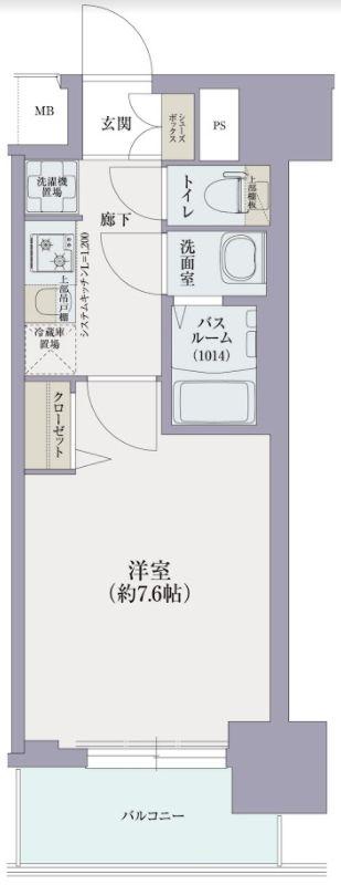 【大阪市西区江戸堀のマンションの間取り】