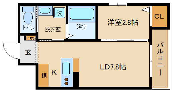 柏原市清州のマンションの間取り