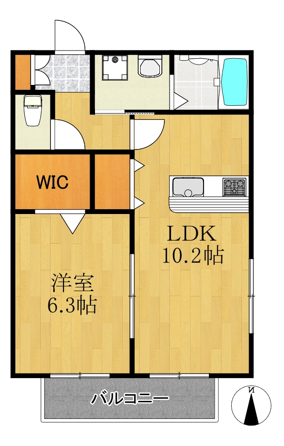 横浜市港北区大曽根のアパートの間取り