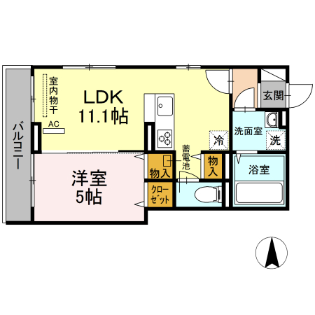 川崎市幸区小倉のアパートの間取り