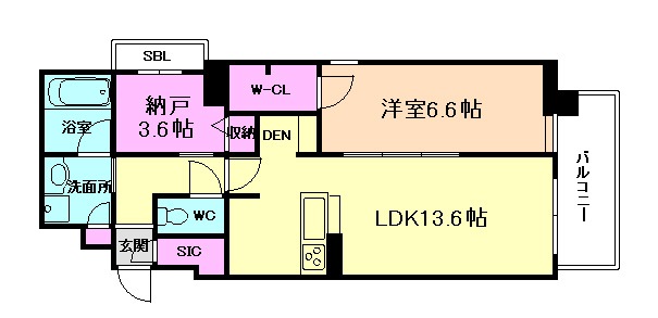 シャーメゾン川西中央の間取り