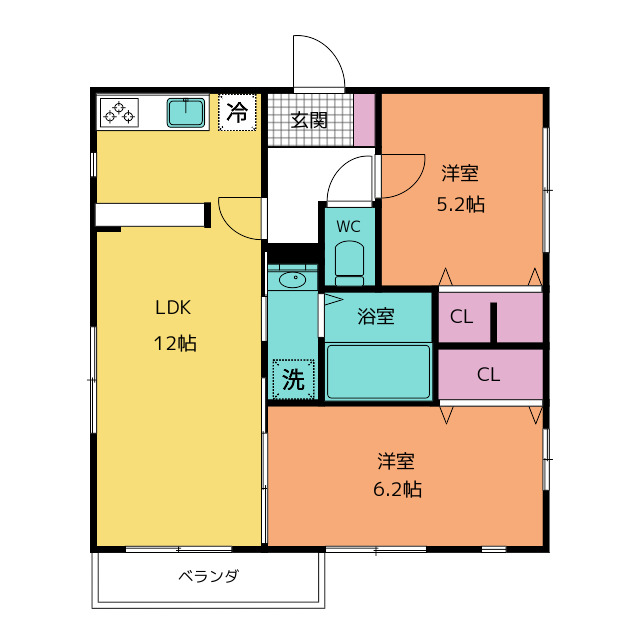 ルリオン富岡IIの間取り