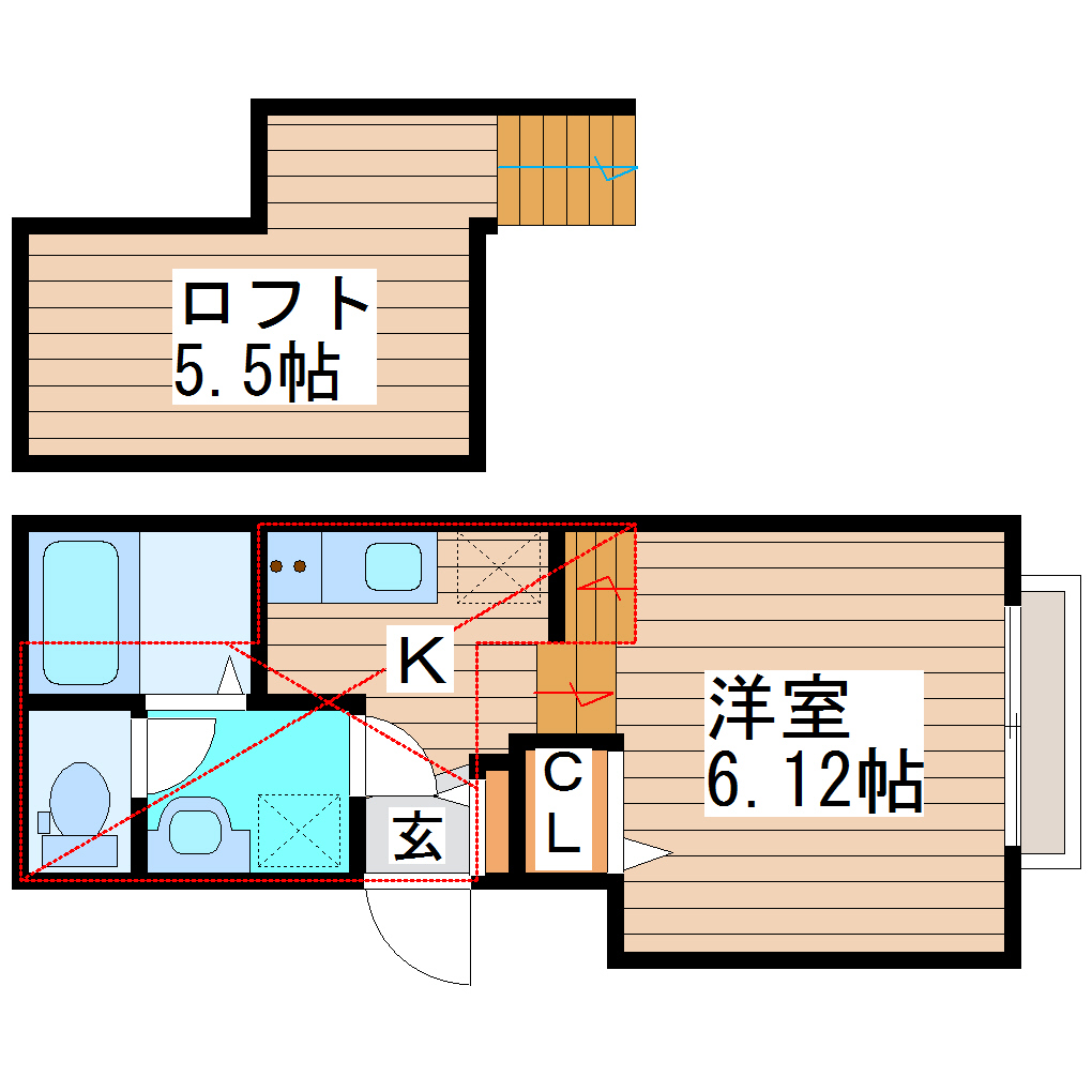 ザ・ソレイユ八木山Iの間取り