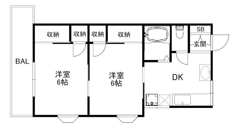 【神戸市長田区鶯町のアパートの間取り】