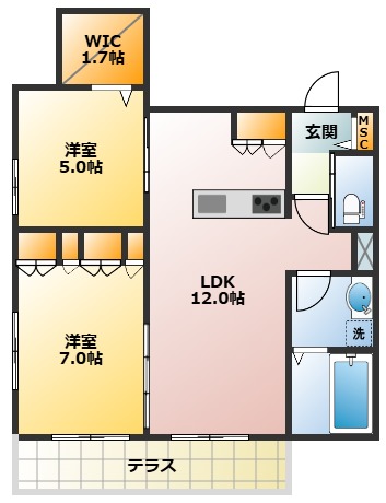 西東京市富士町のマンションの間取り