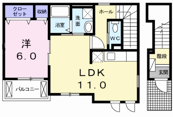 グランデュオＢの間取り