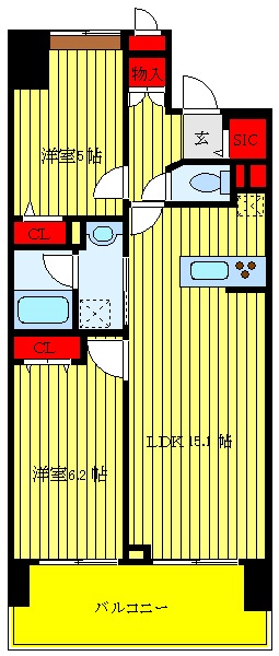 ロイヤルパークス新田の間取り