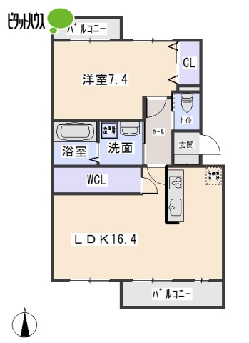 Ｃａｓａ　Ｄｏｍａｎｉの間取り