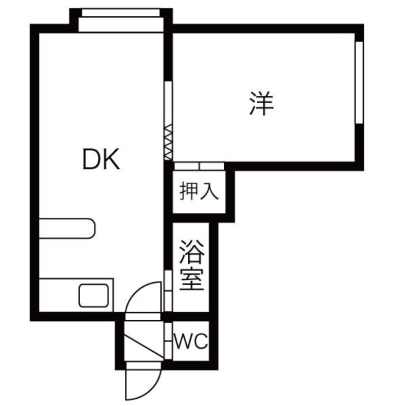 札幌市南区澄川五条のアパートの間取り