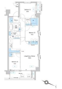 川崎市宮前区鷺沼のマンションの間取り