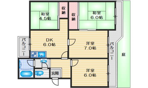 塚原台ハイツ13号棟の間取り