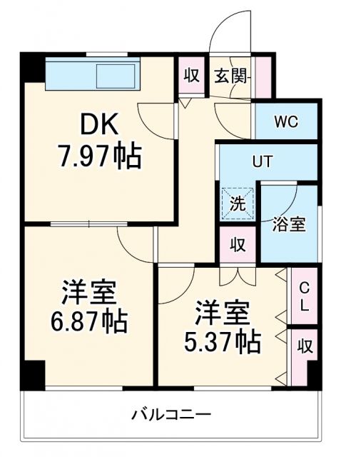 名古屋市中村区太閤のマンションの間取り