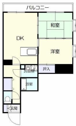 鹿児島市上之園町のマンションの間取り