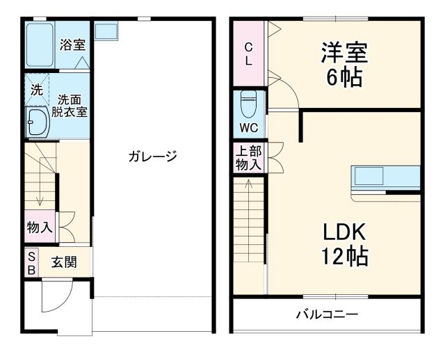 浜松市浜名区横須賀のアパートの間取り