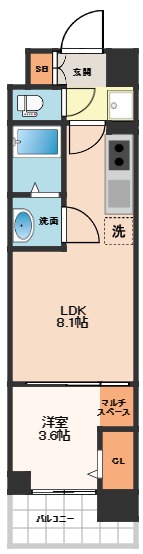 アーバネックス難波WESTの間取り