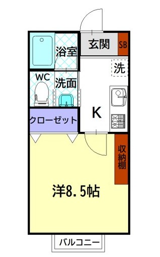 アパートメント Be:1の間取り写真