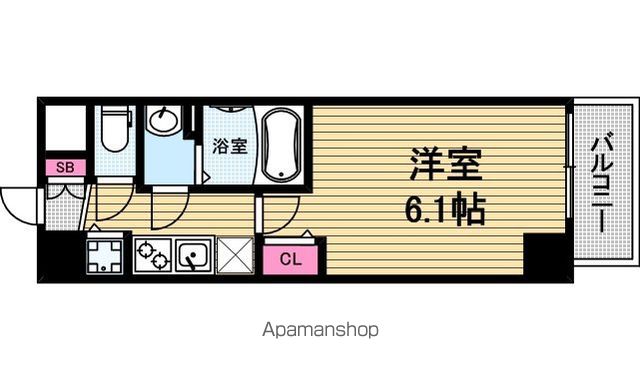 プレサンス心斎橋ブライトの間取り写真