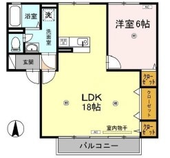 ＪＲ山陽本線 倉敷駅 徒歩24分 2階建 築33年の間取り写真