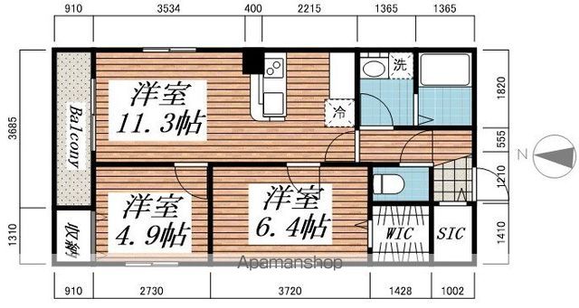 ISLA綱町の間取り写真