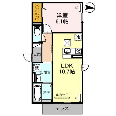 近鉄大阪線 近鉄下田駅 徒歩8分 3階建 築3年の間取り写真
