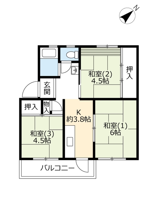 UR千草台の間取り写真