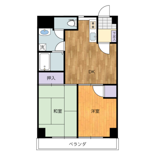 川崎市川崎区渡田のマンションの間取り