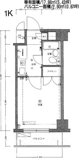 地下鉄桜通線 太閤通駅 徒歩6分 10階建 築35年の間取り写真