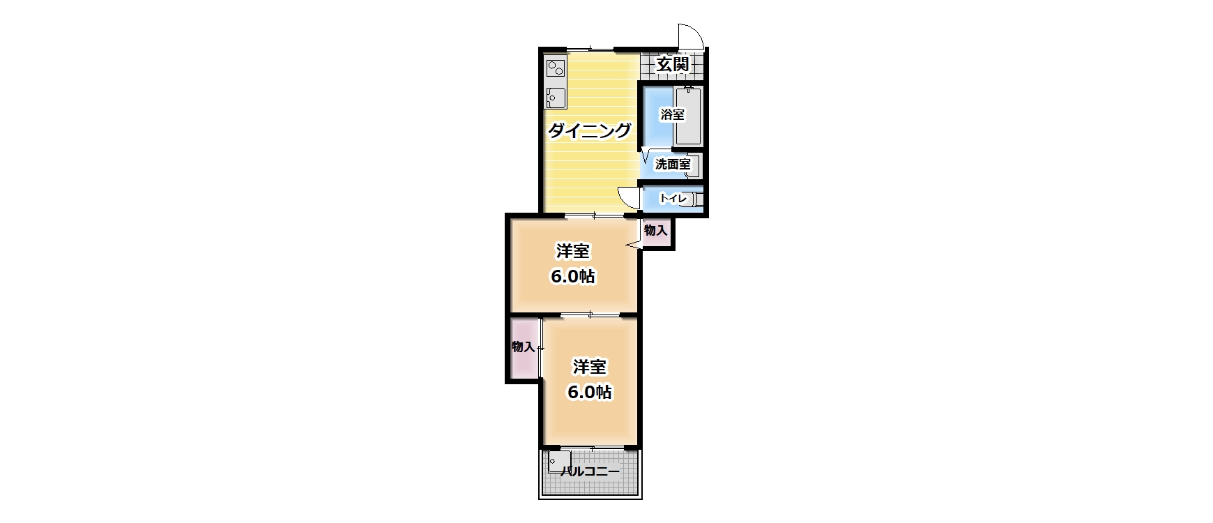 熊野マンションの間取り