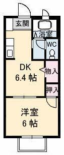 【高松市屋島中町のアパートの間取り】