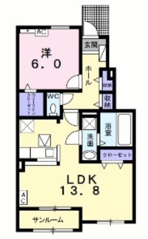 プロムナード花水木IIの間取り