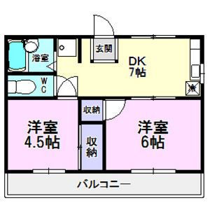 神の倉ハイツIの間取り