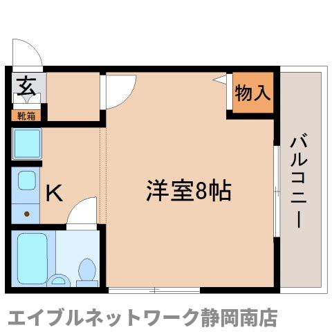 静岡市駿河区稲川のアパートの間取り