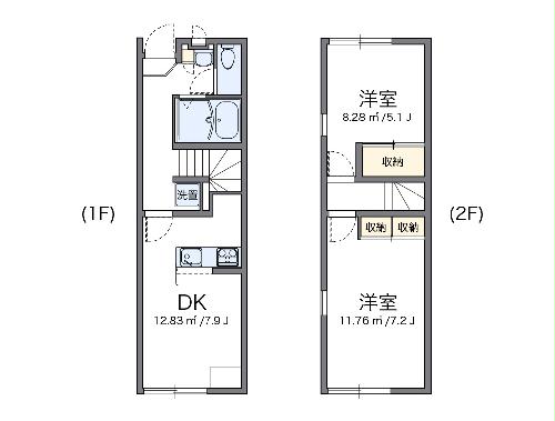 レオパレス南阪手の間取り