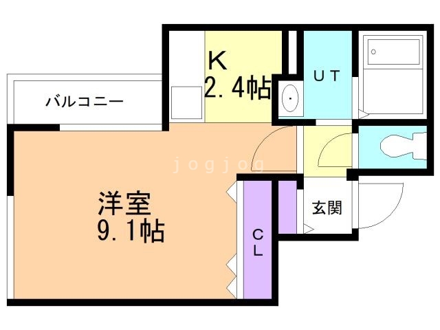 釧路市旭町のマンションの間取り