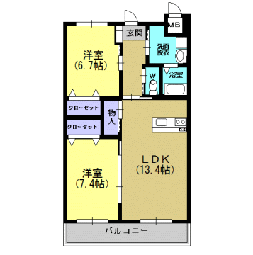 ティアラみね苺館の間取り