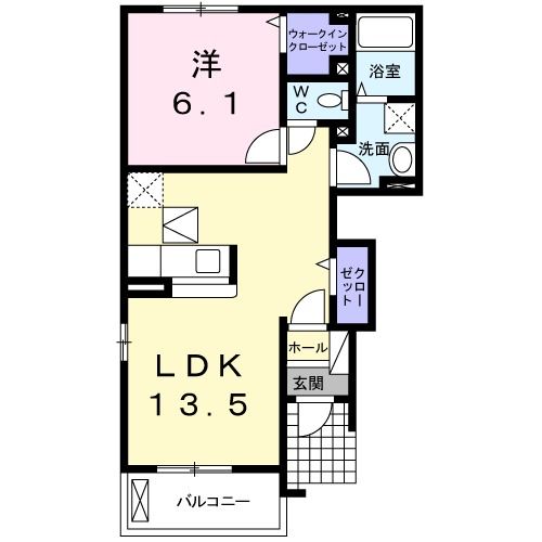 田村市船引町船引のアパートの間取り