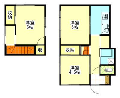 【牛島東六丁目　山本邸の間取り】