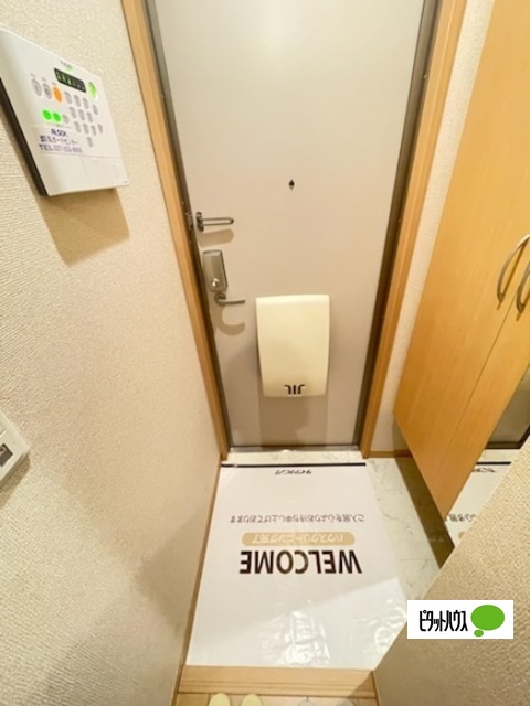 玄関　トールタイプミラー付シューズボックスです。