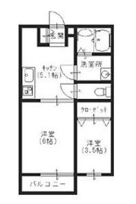 ハイツやはたの間取り