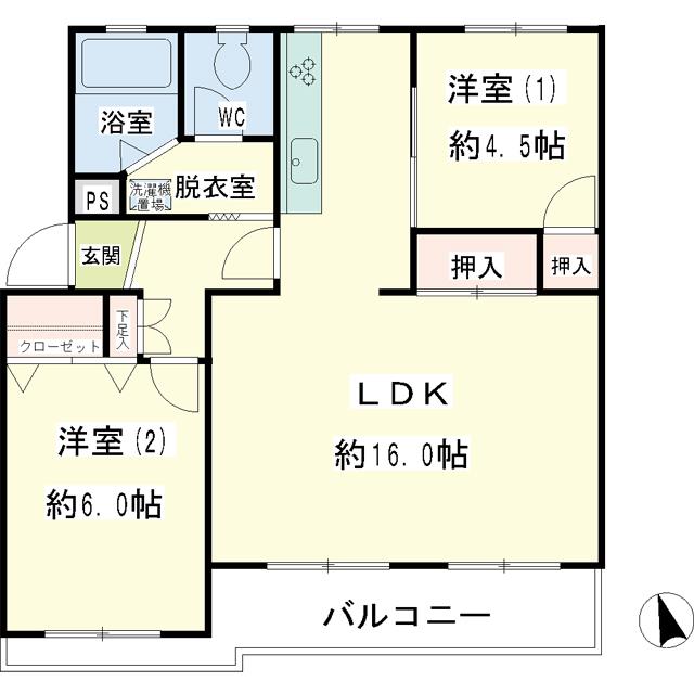 市公社市沢団地３号棟の間取り