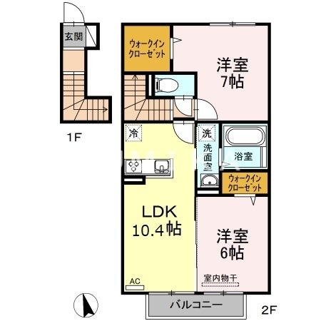 ラウレア福田　Ａ棟の間取り