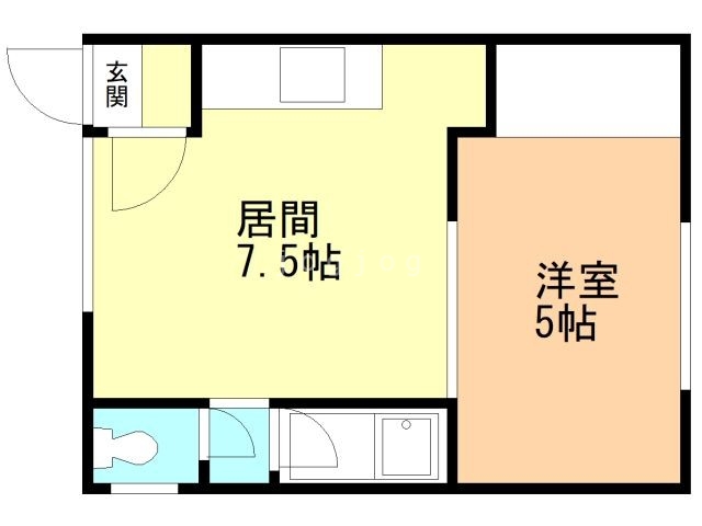 【富良野市瑞穂町のアパートの間取り】