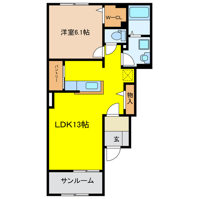 不破郡垂井町府中のアパートの間取り