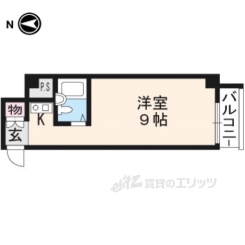 京都市南区吉祥院東前田町のマンションの間取り