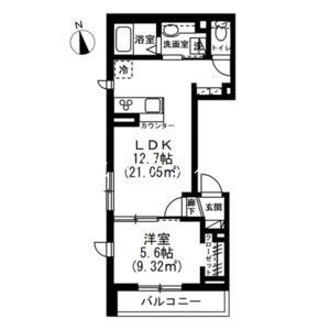 大田区中馬込のマンションの間取り