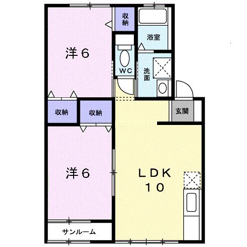 サン・ドミールＣの間取り