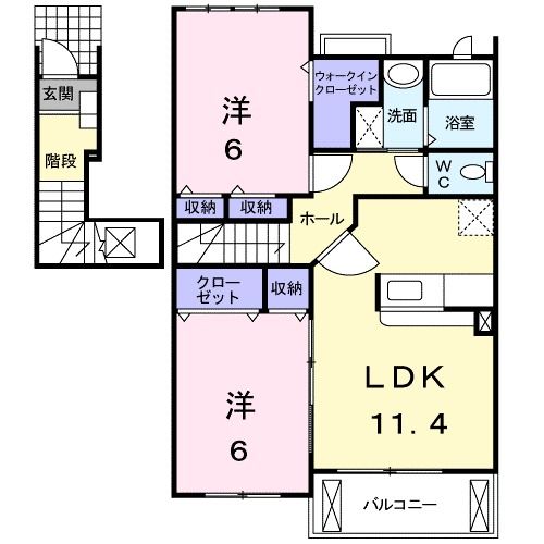 ベルメゾンセラ　Ｂの間取り